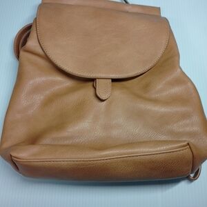 Tan Leather Backpack
